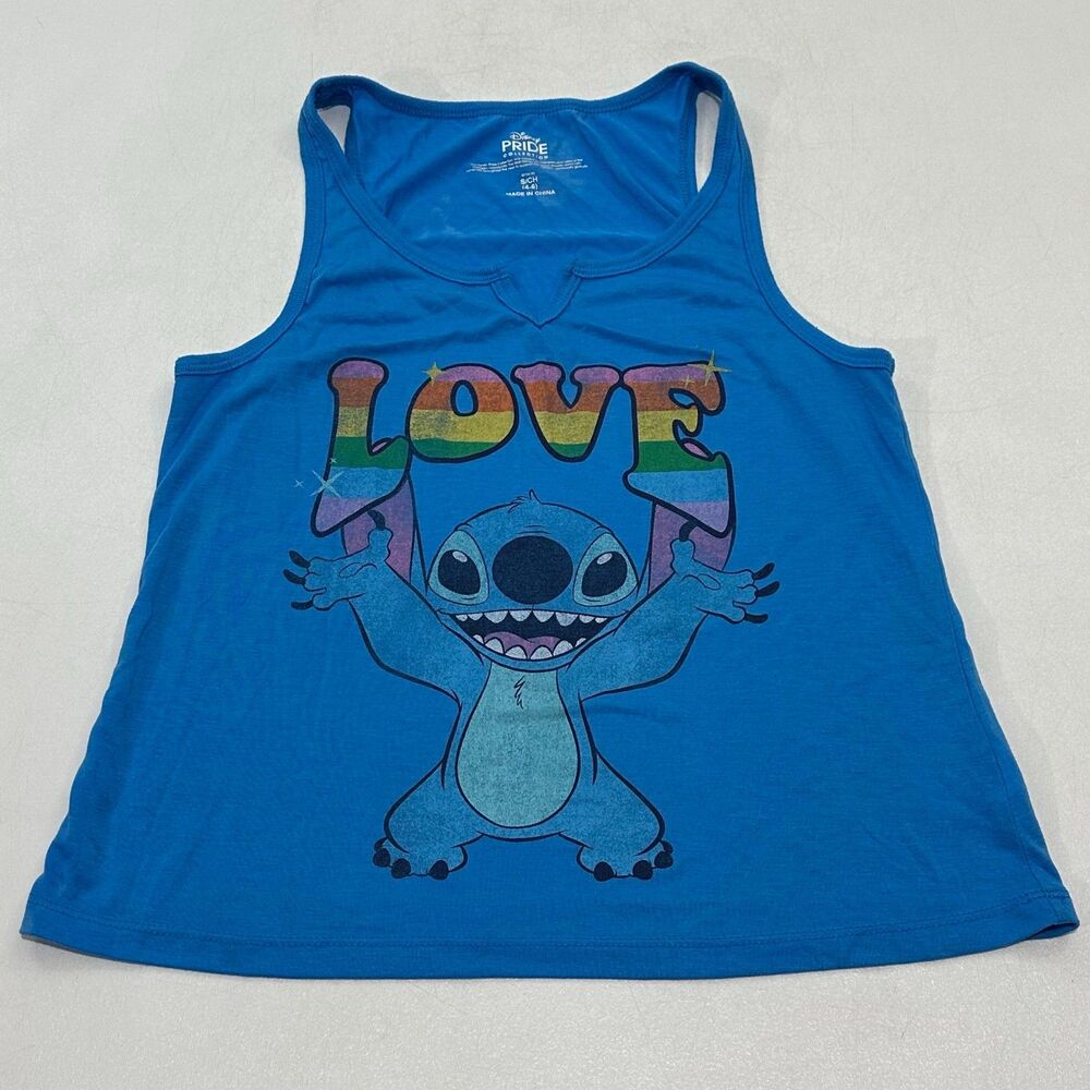 Disney Kids T-Shirt Blue PRIDE Collection Graphic Tee LGBTQ+, Size S (4-6)